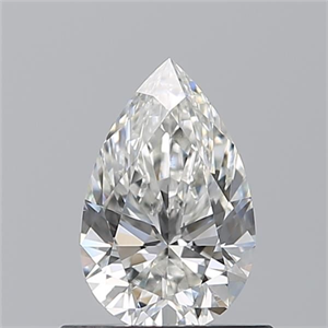 Picture of Natural Diamond 0.56 Carats, Pear with  Cut, G Color, VS2 Clarity and Certified by GIA