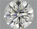 Natural Diamond 0.90 Carats, Round with Excellent Cut, H Color, VVS2 Clarity and Certified by IGI