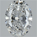 Natural Diamond 0.70 Carats, Oval with  Cut, D Color, VS2 Clarity and Certified by GIA