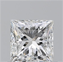 Natural Diamond 0.70 Carats, Princess with  Cut, F Color, VS2 Clarity and Certified by GIA