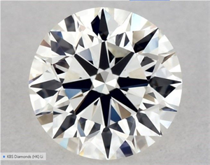 Picture of Natural Diamond 0.54 Carats, Round with Excellent Cut, I Color, VVS2 Clarity and Certified by GIA