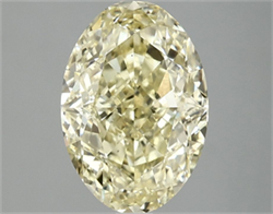 Picture of Lab Grown Diamond 3.08 Carats, Oval with  Cut, Fancy Vivid Yellow Color, VS1 Clarity and Certified by IGI