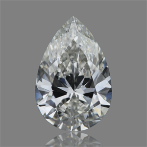 Picture of Natural Diamond 0.59 Carats, Pear with  Cut, H Color, VS2 Clarity and Certified by GIA