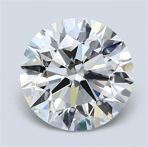 Picture of Natural Diamond 2.01 Carats, Round with Excellent Cut, G Color, SI2 Clarity and Certified by GIA
