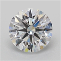 Lab Grown Diamond 1.09 Carats, Round with Ideal Cut, D Color, VVS2 Clarity and Certified by IGI