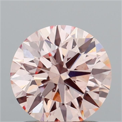 Picture of Lab Grown Diamond 1.32 Carats, Round with Ideal Cut, Fancy Pink Color, VS2 Clarity and Certified by IGI