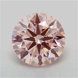 Picture of Lab Grown Diamond 7.04 Carats, Round with Ideal Cut, Fancy Intense Pink Color, VVS2 Clarity and Certified by IGI