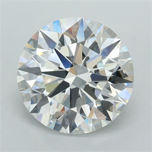 Picture of Lab Grown Diamond 3.02 Carats, Round with Ideal Cut, D Color, VVS1 Clarity and Certified by IGI