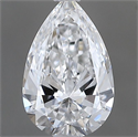 Diamante Natural 0.40 quilates, De pera , Color D, claridad VVS2 y certificado GIA
