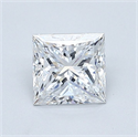 Natural Diamond 1.01 Carats, Princess with  Cut, E Color, VS2 Clarity and Certified by GIA