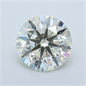 Natural Diamond 0.75 Carats, Round with Excellent Cut, M Color, SI1 Clarity and Certified by GIA