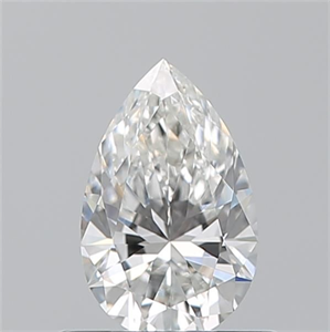 Picture of Natural Diamond 0.55 Carats, Pear with  Cut, G Color, VS1 Clarity and Certified by GIA