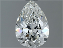 Natural Diamond 0.91 Carats, Pear with  Cut, H Color, VS2 Clarity and Certified by GIA