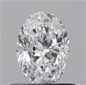 Natural Diamond 0.51 Carats, Oval with  Cut, D Color, SI2 Clarity and Certified by GIA