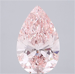 Picture of Lab Grown Diamond 10.05 Carats, Pear with  Cut, Fancy Vivid Pink Color, VVS2 Clarity and Certified by IGI