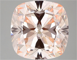 Picture of Lab Grown Diamond 3.00 Carats, CUSHION MODIFIED with  Cut, Fancy Intense Pink Color, VS1 Clarity and Certified by IGI