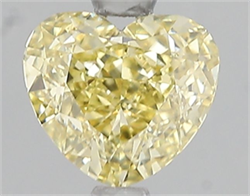 Picture of Lab Grown Diamond 1.54 Carats, Heart with  Cut, Fancy Intense Yellow Color, VS1 Clarity and Certified by IGI