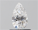 Natural Diamond 0.50 Carats, Pear with  Cut, D Color, VVS2 Clarity and Certified by GIA