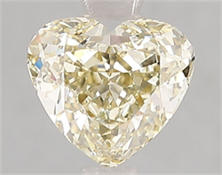 Picture of Lab Grown Diamond 1.57 Carats, Heart with  Cut, Fancy Light Yellow Color, VS1 Clarity and Certified by IGI