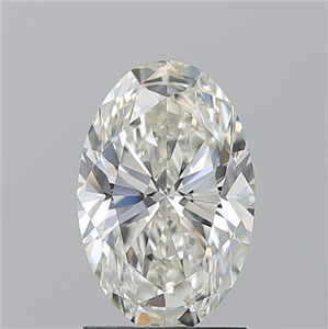 Picture of Natural Diamond 1.71 Carats, Oval with  Cut, J Color, VVS2 Clarity and Certified by GIA