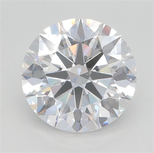 Picture of Lab Grown Diamond 3.29 Carats, Round with Excellent Cut, D Color, VVS2 Clarity and Certified by GIA