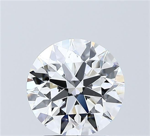 Picture of Lab Grown Diamond 2.50 Carats, Round with Excellent Cut, D Color, VVS1 Clarity and Certified by IGI