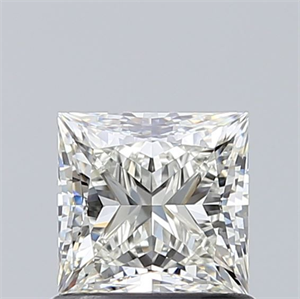 Picture of Natural Diamond 0.90 Carats, Princess with  Cut, I Color, IF Clarity and Certified by GIA