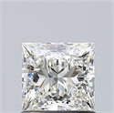 Natural Diamond 0.90 Carats, Princess with  Cut, I Color, IF Clarity and Certified by GIA