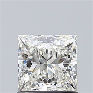 Picture of Natural Diamond 0.90 Carats, Princess with  Cut, I Color, IF Clarity and Certified by GIA