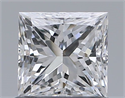Natural Diamond 0.70 Carats, Princess with  Cut, E Color, VS2 Clarity and Certified by GIA