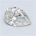 Natural Diamond 1.01 Carats, Pear with  Cut, H Color, SI1 Clarity and Certified by GIA