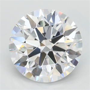 Picture of Lab Grown Diamond 2.47 Carats, Round with Ideal Cut, D Color, IF Clarity and Certified by IGI
