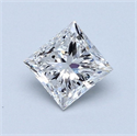 Diamante Natural 0.80 quilates, Princesa , Color E, claridad VS1 y certificado GIA