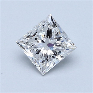 Foto Diamante Natural 0.80 quilates, Princesa , Color E, claridad VS1 y certificado GIA de