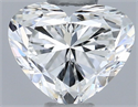 Natural Diamond 0.60 Carats, Heart with  Cut, H Color, VVS2 Clarity and Certified by GIA