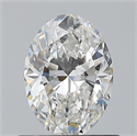 Natural Diamond 0.71 Carats, Oval with  Cut, F Color, SI1 Clarity and Certified by GIA