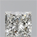 Natural Diamond 0.70 Carats, Princess with  Cut, K Color, VVS2 Clarity and Certified by GIA