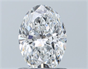 Natural Diamond 0.80 Carats, Oval with  Cut, D Color, VVS2 Clarity and Certified by GIA