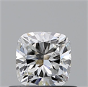 Natural Diamond 0.52 Carats, Cushion with  Cut, F Color, VS2 Clarity and Certified by GIA