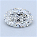 Natural Diamond 1.00 Carats, Oval with  Cut, F Color, SI2 Clarity and Certified by GIA