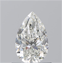Natural Diamond 0.71 Carats, Pear with  Cut, H Color, VVS1 Clarity and Certified by GIA