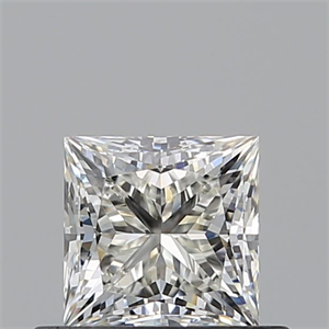 Picture of Natural Diamond 0.52 Carats, Princess with  Cut, J Color, VS1 Clarity and Certified by GIA