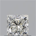 Diamante Natural 0.52 quilates, Princesa , Color J, claridad VS1 y certificado GIA