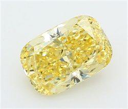 Picture of Lab Grown Diamond 2.25 Carats, CUSHION MODIFIED with  Cut, Fancy Intense Yellow Color, VS1 Clarity and Certified by IGI