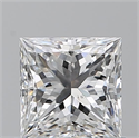 Natural Diamond 0.90 Carats, Princess with  Cut, F Color, SI1 Clarity and Certified by GIA
