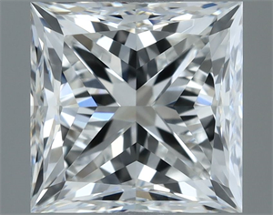 Picture of Natural Diamond 1.00 Carats, Princess with  Cut, G Color, IF Clarity and Certified by GIA