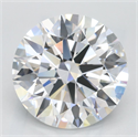 Lab Grown Diamond 3.32 Carats, Round with Excellent Cut, D Color, VVS1 Clarity and Certified by GIA