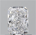 Natural Diamond 0.73 Carats, Radiant with  Cut, D Color, VS2 Clarity and Certified by GIA