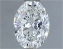Diamante Natural 0.72 quilates, Ovalado , Color H, claridad IF y certificado IGI