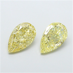 Picture of Lab Grown Diamond 5.01 Carats, Pear with  Cut, Fancy Yellow Color, VS1 Clarity and Certified by IGI